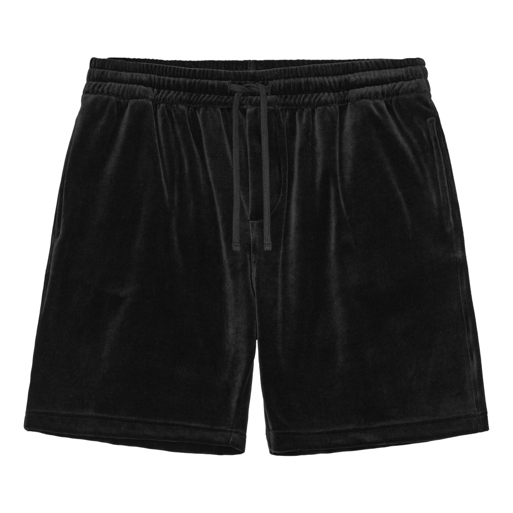 Schwarze Frottee Shorts