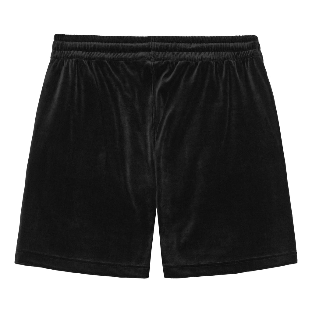 Schwarze Frottee Shorts