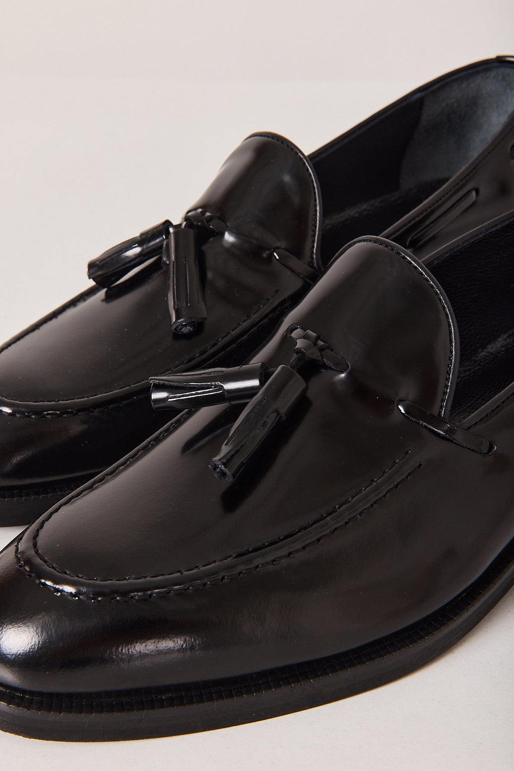 Herren Premium Leder Tassel Loafer Schuhe – Echtes Vollnarbenleder