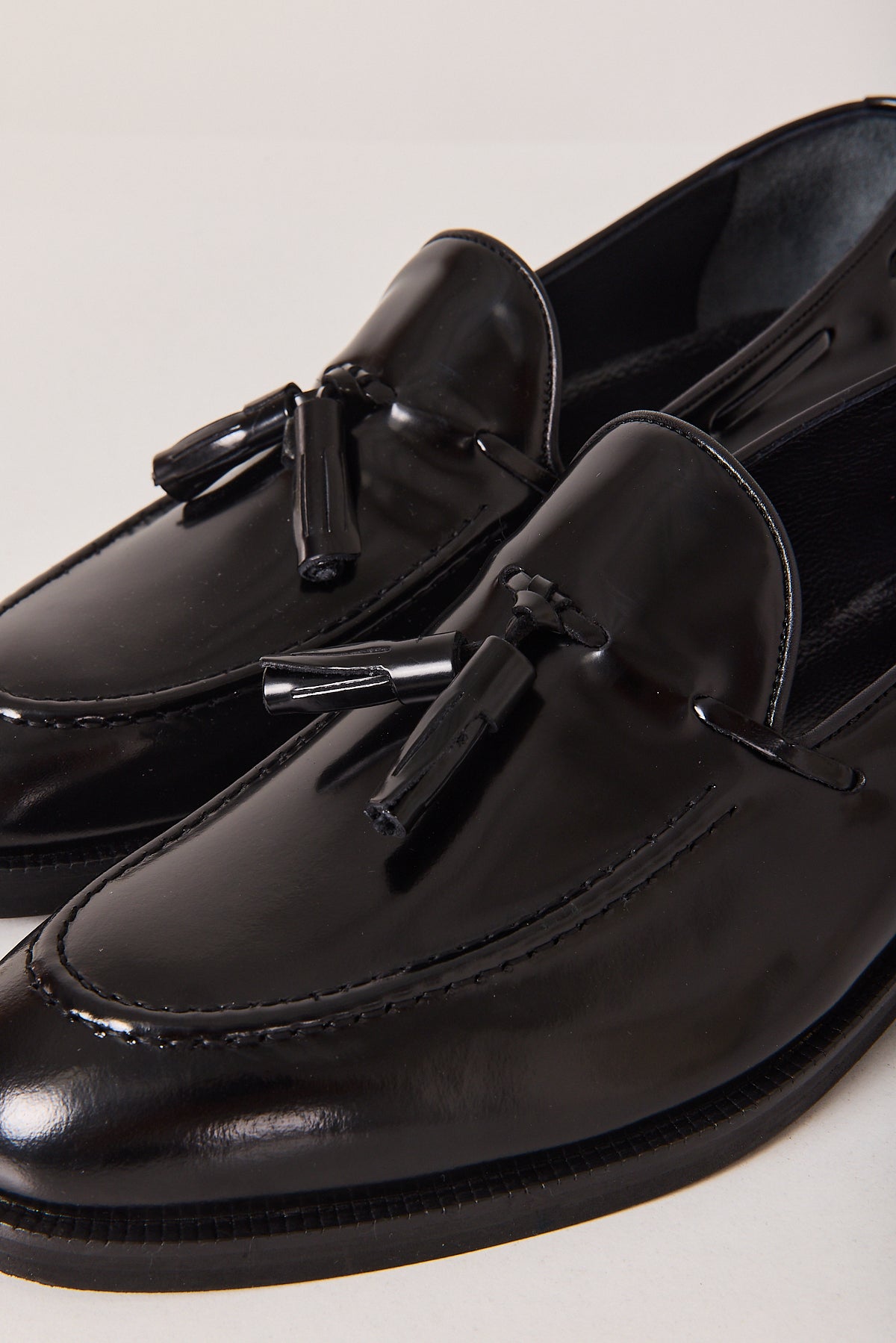 Herren Premium Leder Tassel Loafer Schuhe – Echtes Vollnarbenleder