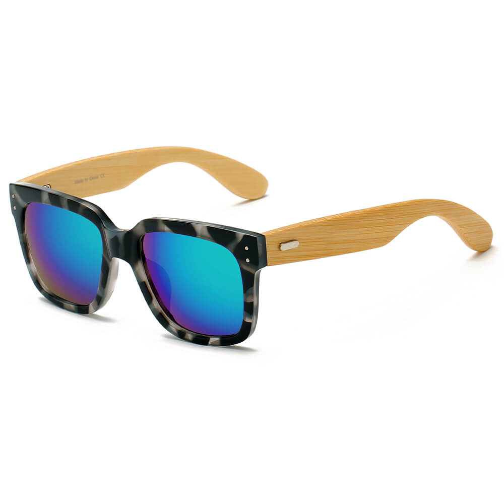 MEDFORD | Retro Unisex Herren Damen Quadratische Mode-Sonnenbrille