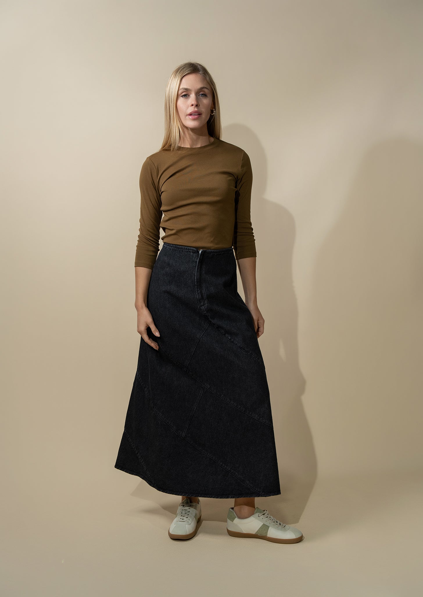 CLASSIC TEE 3Q-BROWN-0