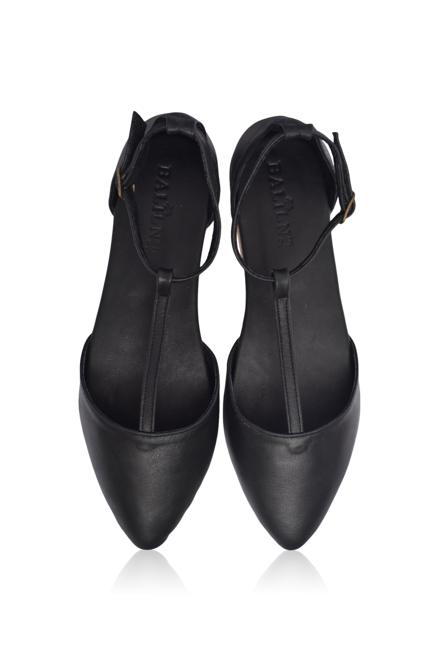 Paula Spitze Leder Ballerinas