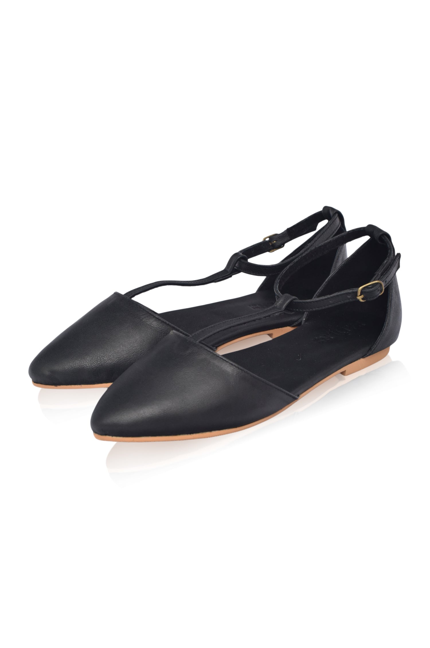 Paula Spitze Leder Ballerinas