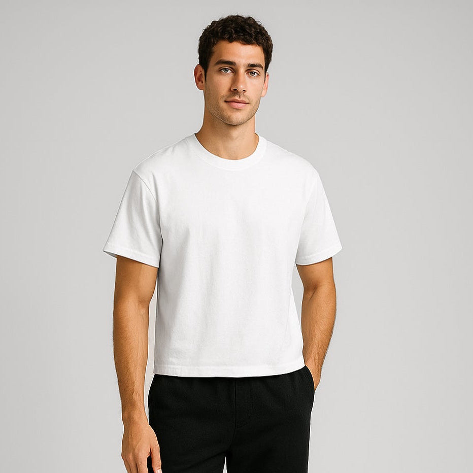 7004 - Men's Boxy Cropped Tee-0